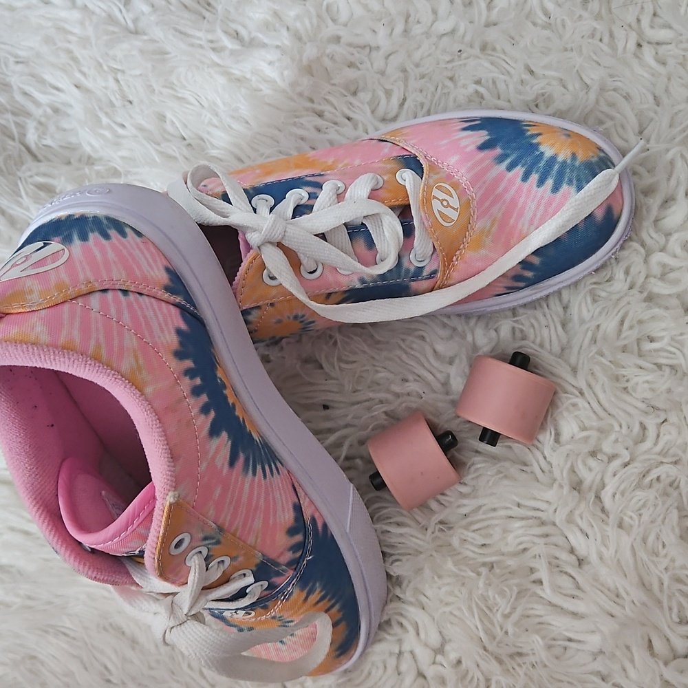 Heelys Kids Tie-Dye Skate Shoes - Pink, Blue, Yellow - Picture 1 of 6